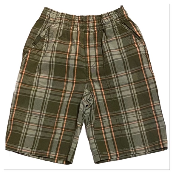 Toughskins Other - Toughskins Boys Green Striped Plaid Shorts